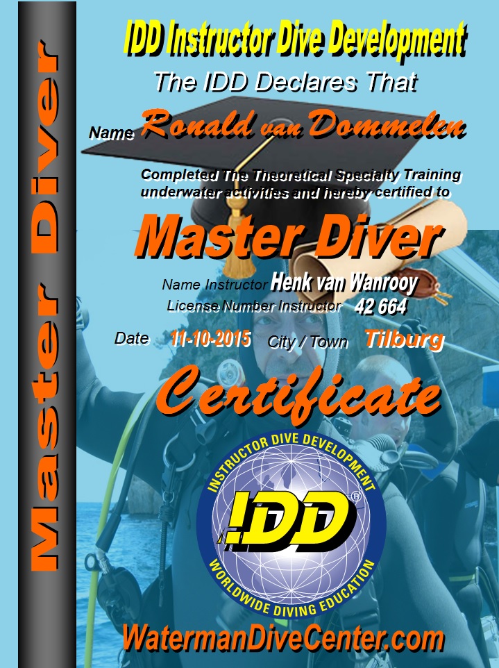 Ronald van Dommelen Master Diver