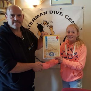 Faya Schoonus IDD Junior Open Water Diver Brevet op 20-10-2018